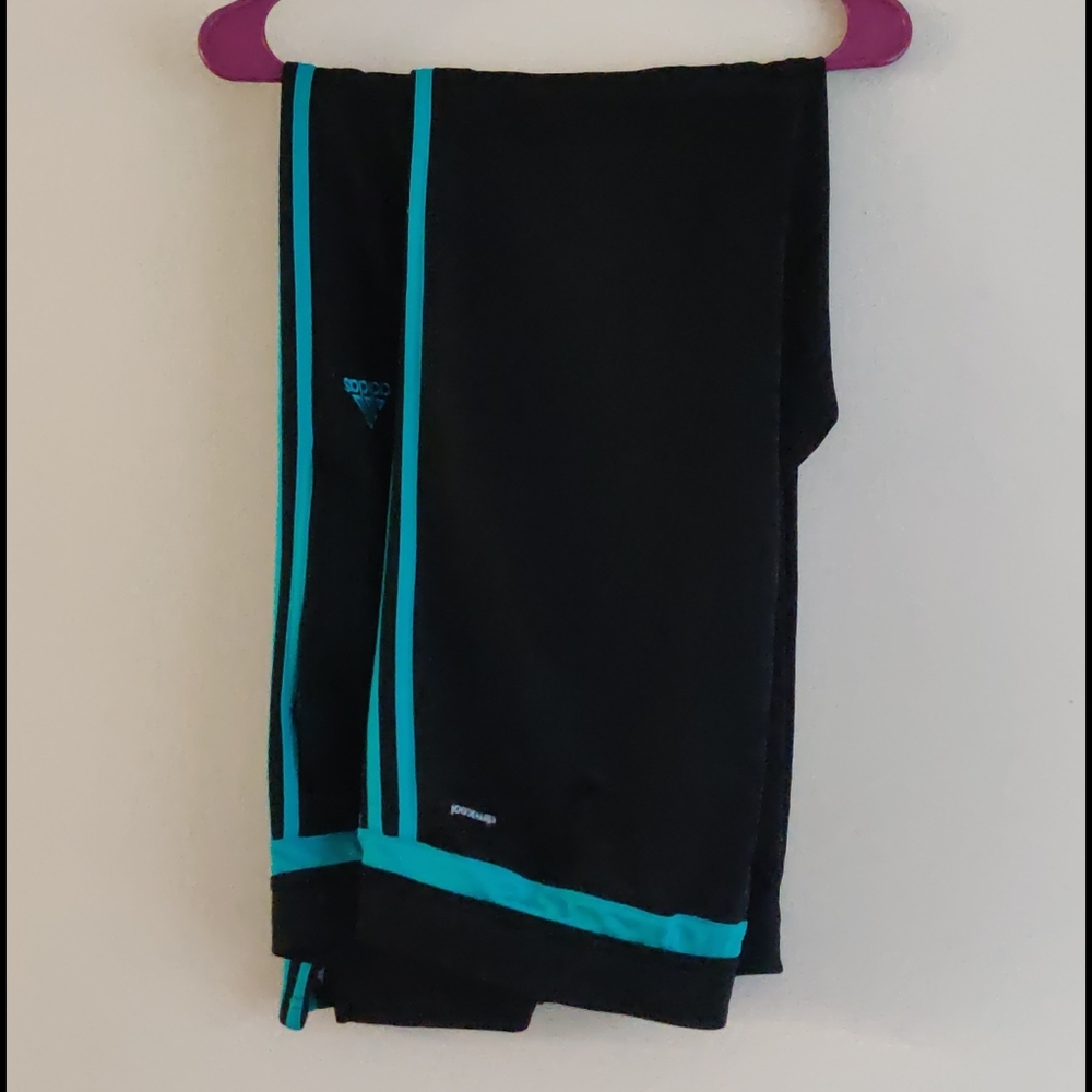 Brand New Turquoise Striped ADIDAS track pants